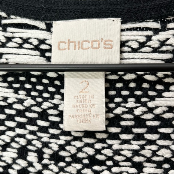 Chico’s Graphic Jacquard Harper Sweater-Coat - Picture 7 of 8